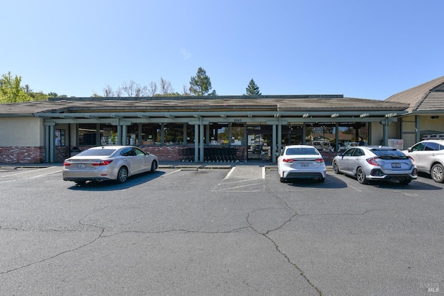 view of uncovered parking lot