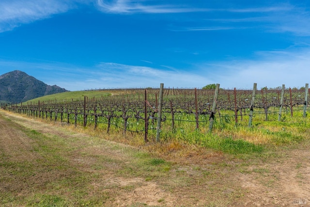 property view of mountains featuring a rural view