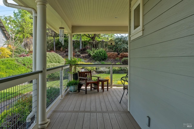 view of wooden terrace