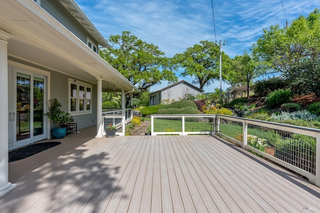 view of wooden deck