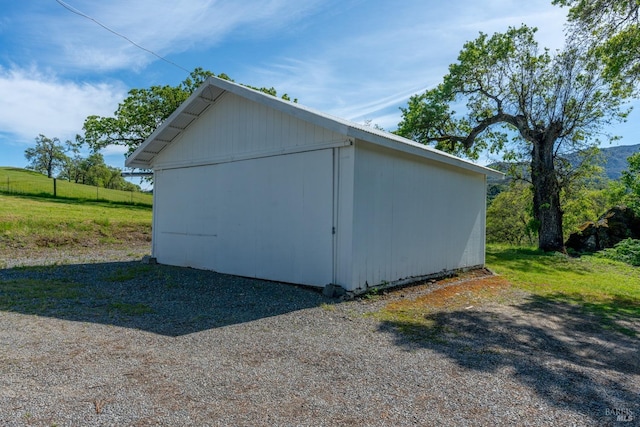 view of outbuilding with an outbuilding