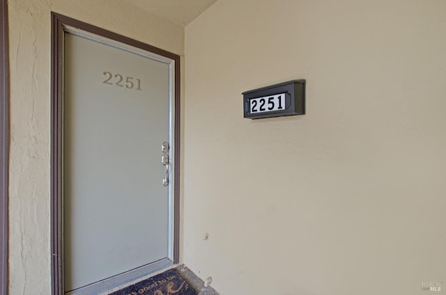 view of doorway to property