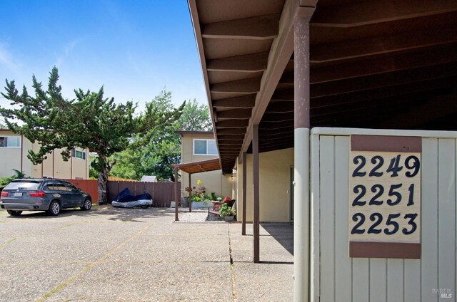 exterior details with fence