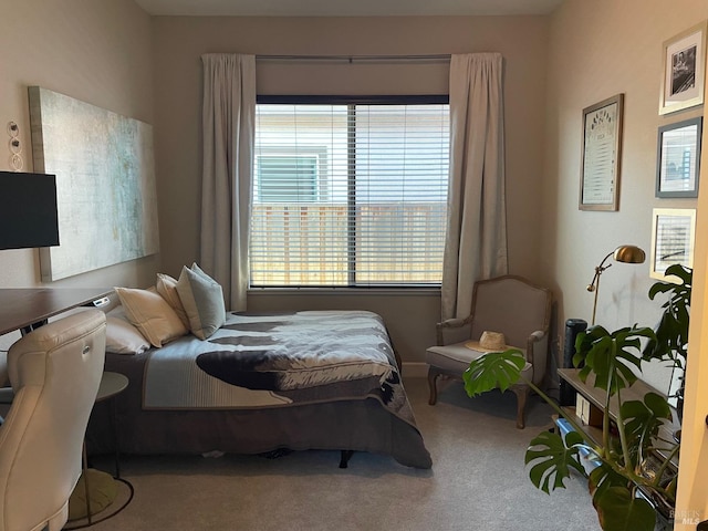 bedroom with carpet flooring and multiple windows