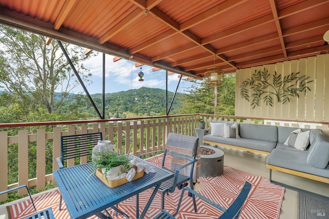 148 Ridgeway Ave, Fairfax, CA 94930 - deck with an outdoor living space