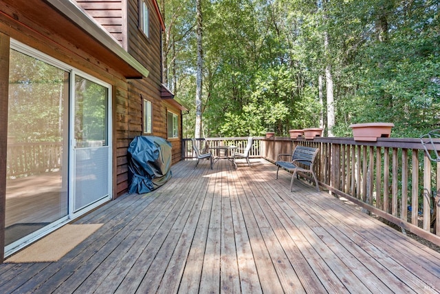 26228 Otter Dr, Willits, CA 95490 - wooden deck with a grill