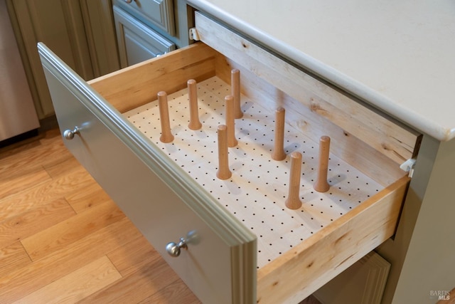 interior details with wood finished floors