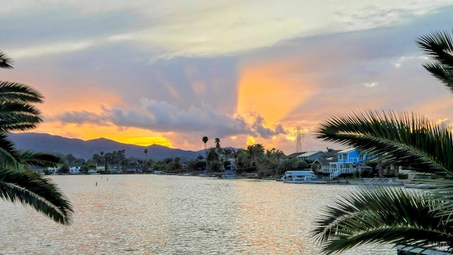 property view of water with a mountain view