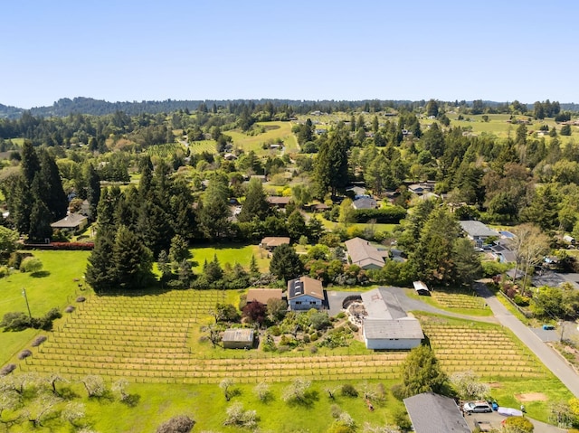 aerial view featuring a rural view
