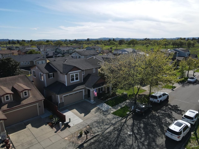drone / aerial view with a residential view