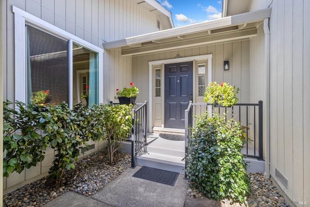 view of doorway to property