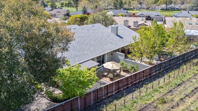 aerial view featuring a residential view