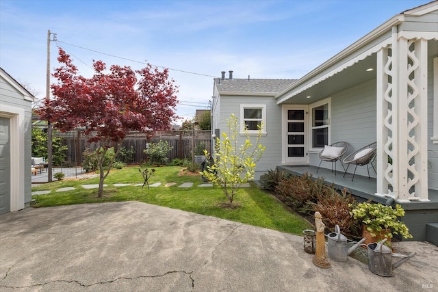 705 5th St, Petaluma, CA 94952 - view of yard with a patio area and fence