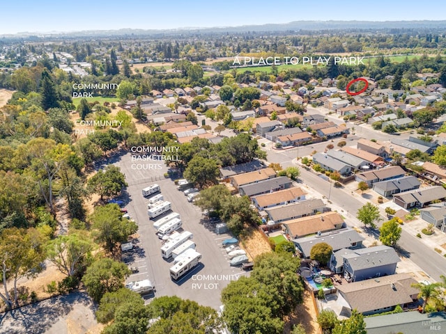 bird's eye view featuring a residential view