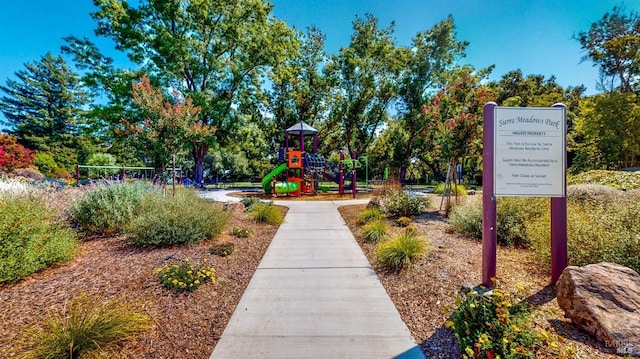 view of property's community with playground community
