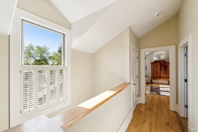 999 Pratt Ave, Saint Helena, CA 94574 - hall featuring lofted ceiling and light wood finished floors