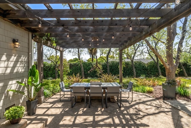 999 Pratt Ave, Saint Helena, CA 94574 - view of patio / terrace featuring outdoor dining area and a pergola
