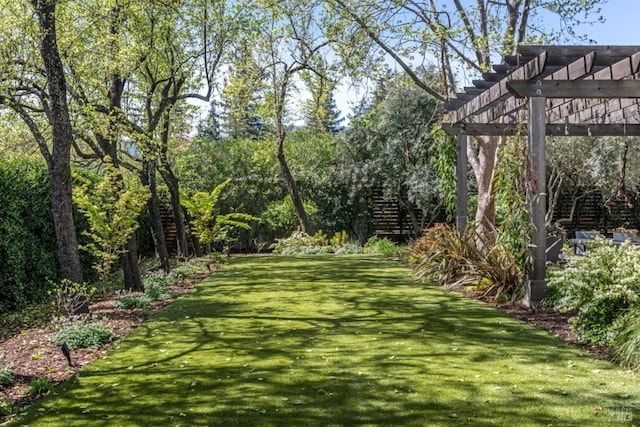 999 Pratt Ave, Saint Helena, CA 94574 - view of yard featuring a pergola