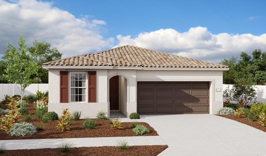 3000 Red Canard Way, Roseville, CA 95747 - mediterranean / spanish home featuring a garage, fence, stucco siding, a tiled roof, and driveway
