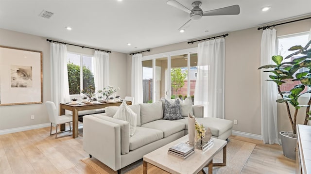 3916 Valance Way, Rancho Cordova, CA 95742 - living area with plenty of natural light, baseboards, and recessed lighting