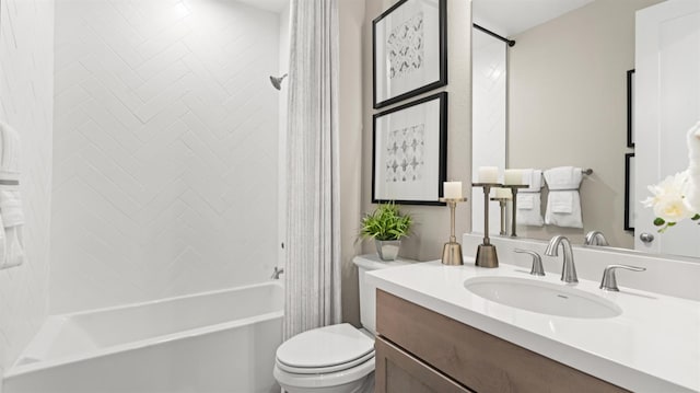 3916 Valance Way, Rancho Cordova, CA 95742 - bathroom with toilet, vanity, and shower / washtub combination