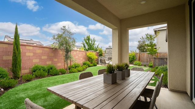 3916 Valance Way, Rancho Cordova, CA 95742 - view of patio / terrace featuring outdoor dining area