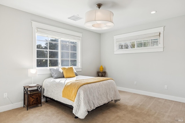 9123 Red Hill Ct, Cotati, CA 94931 - bedroom featuring multiple windows, light colored carpet, and recessed lighting