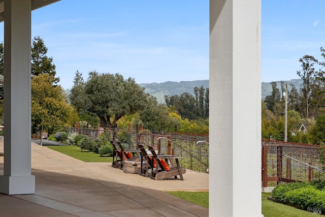 9123 Red Hill Ct, Cotati, CA 94931 - view of play area with a patio and a mountain view