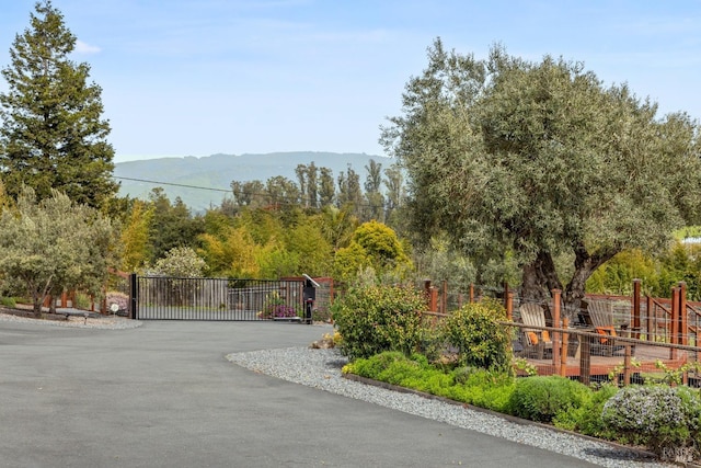 9123 Red Hill Ct, Cotati, CA 94931 - view of street featuring a gate and a mountain view