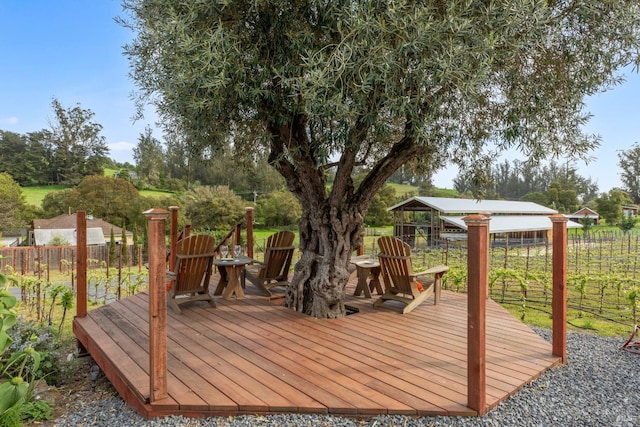 9123 Red Hill Ct, Cotati, CA 94931 - wooden deck featuring view of scattered trees