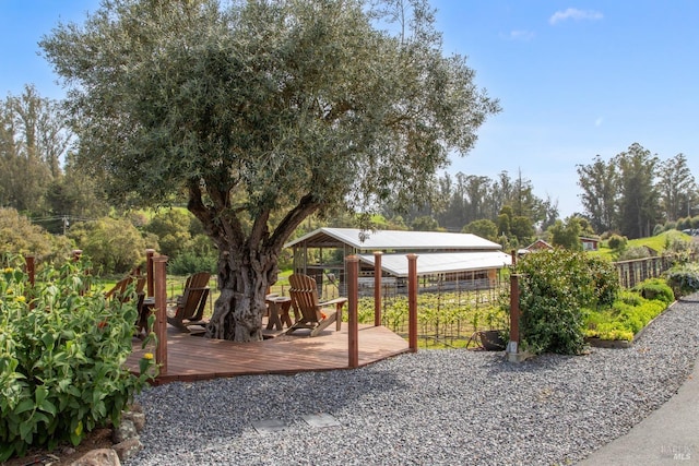 9123 Red Hill Ct, Cotati, CA 94931 - view of yard featuring a wooden deck and a gazebo