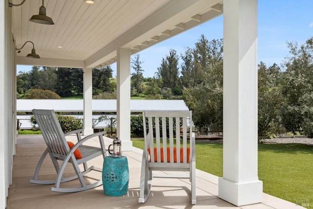 9123 Red Hill Ct, Cotati, CA 94931 - porch featuring a lawn and view of scattered trees