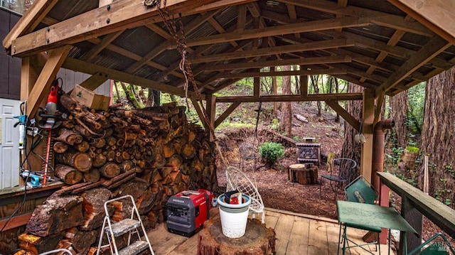 view of patio / terrace with a gazebo