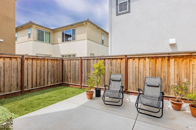 view of patio / terrace with a fenced backyard