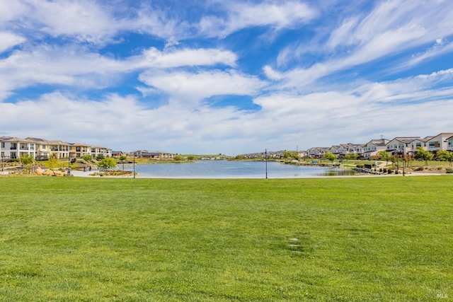property view of water featuring a residential view