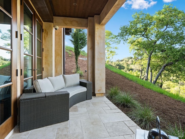 view of patio / terrace featuring an outdoor living space