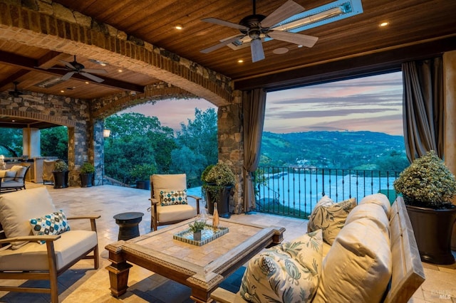 view of patio featuring outdoor lounge area