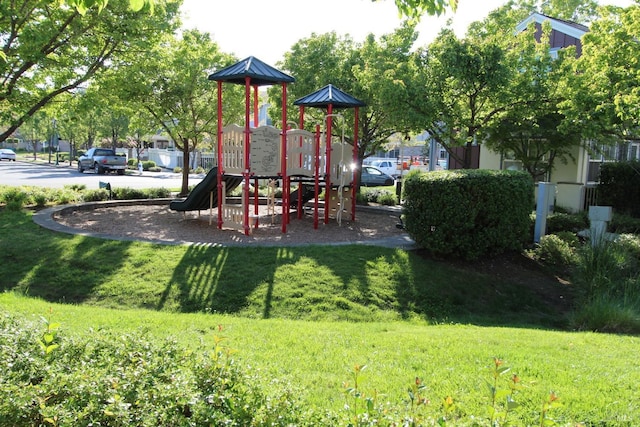 community play area featuring a yard