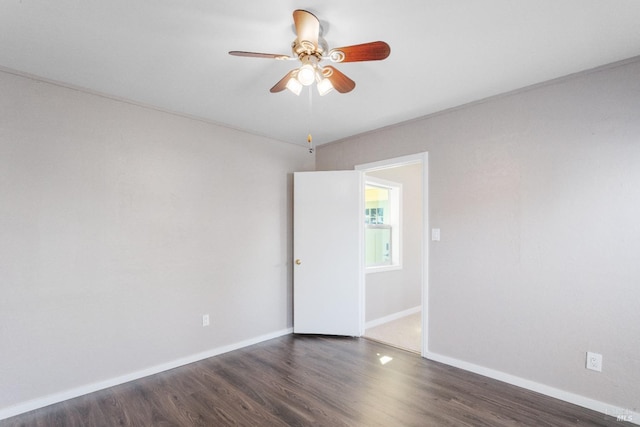 16 Adeline Way, Healdsburg, CA 95448 - spare room with baseboards, wood finished floors, and ceiling fan
