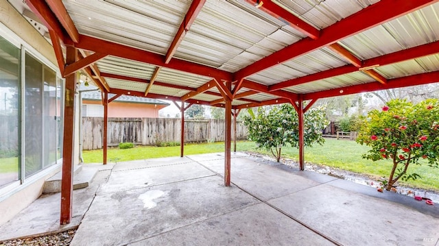 view of patio with fence