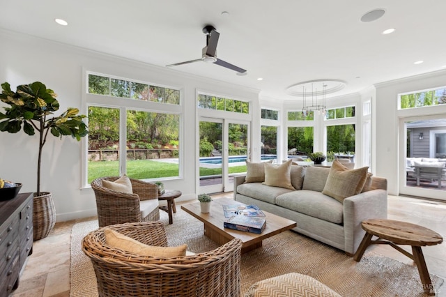 view of sunroom