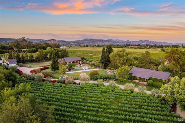 1480 S Whitehall Ln, Saint Helena, CA 94574 - aerial view at dusk of a view of countryside and a mountain view