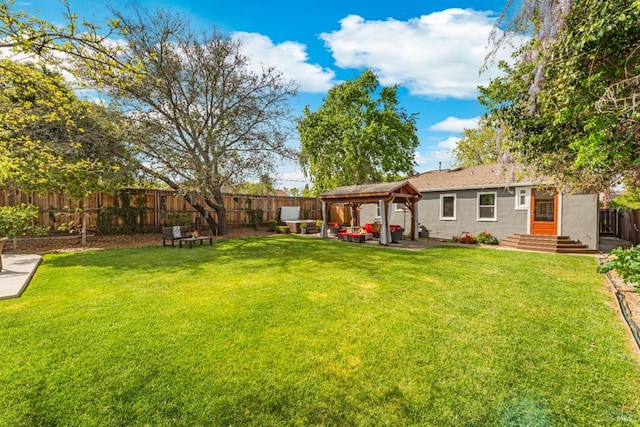 1595 Cinnamond St, Napa, CA 94559 - fenced backyard with a gazebo and a patio area