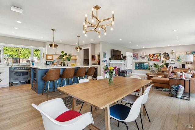299 Via Barranca, Greenbrae, CA 94904 - dining room with recessed lighting and light wood finished floors