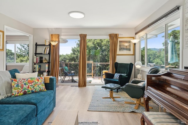 299 Via Barranca, Greenbrae, CA 94904 - living area featuring a wealth of natural light and wood finished floors