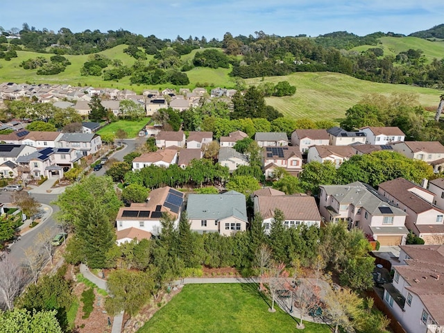 aerial view featuring a residential view