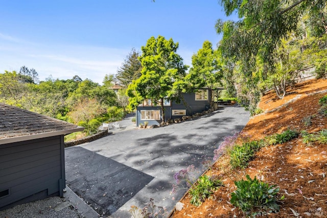 exterior space featuring driveway