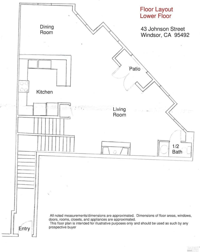 43 Johnson St, Windsor, CA 95492 - floor plan