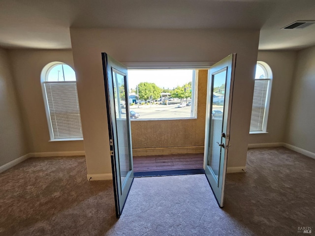 43 Johnson St, Windsor, CA 95492 - entryway featuring visible vents, baseboards, and carpet floors