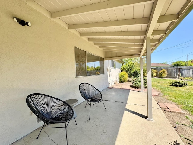 view of patio / terrace with fence